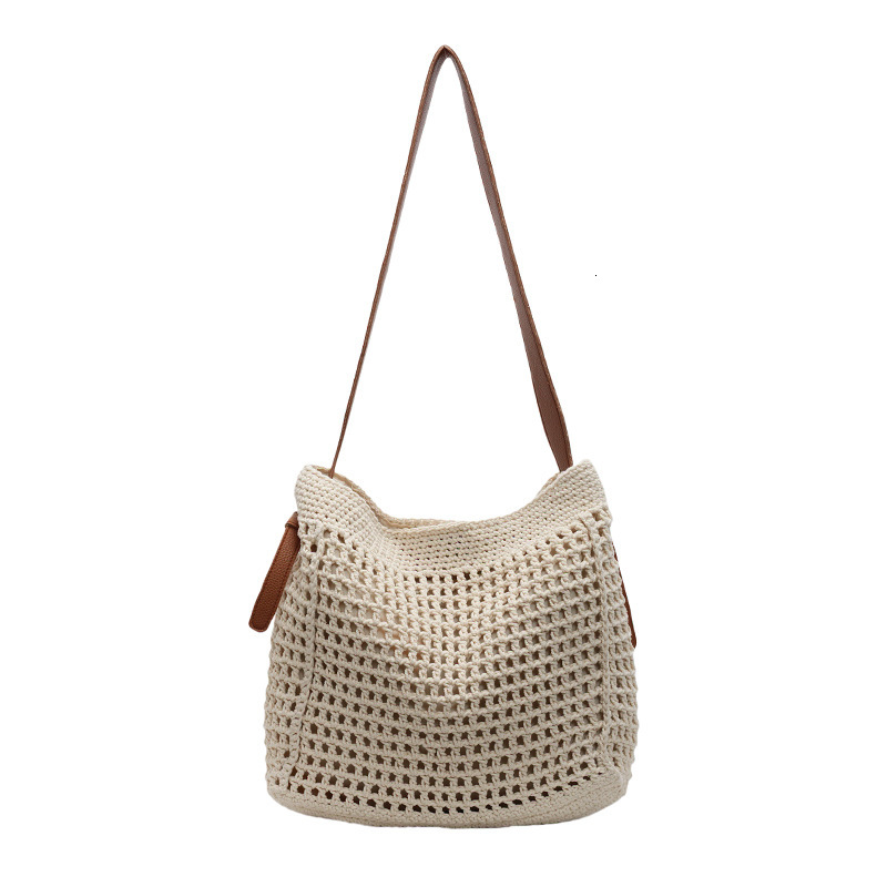 Women's Handbag Free Shipping Designer Bag 2025 Artistic Lazy Hollow Shoulder Bag Woven Tote Bag Versatile Vacation Beach Bag Crossbody Bag