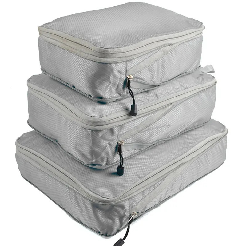 Travel Storage Bag Compressible Packing Portable With Luggage Organizer Cubes Foldable Waterproof Travel Suitcase Nylon Handbag 250526