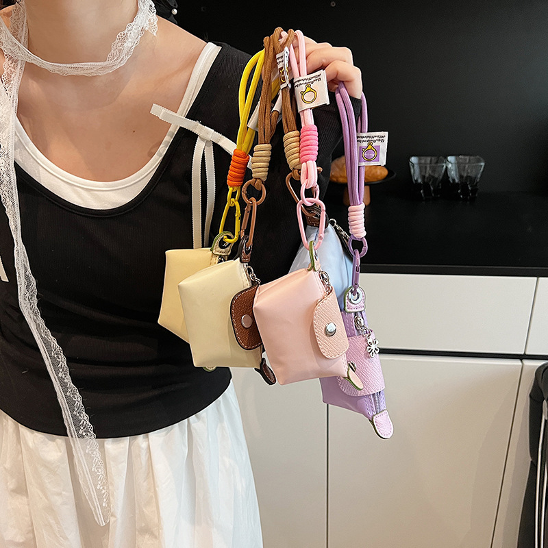 mini wallet Free Delivery Designer Leather Wallet Mini Dumpling Bag Handbag Nylon Coin Wallet Earphone Bag Mouth Red Storage Bag Cute Small Hanging Ba