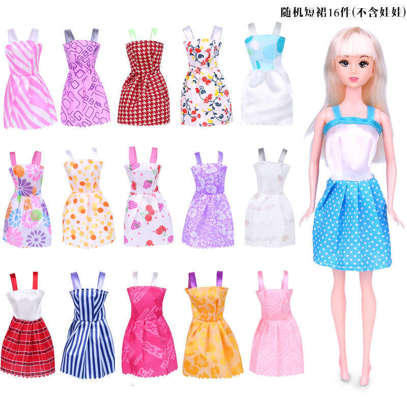 29cm 11inch Accessories Doll Clothes Princess Suspender Dress Short Skirt 10 Pieces Bagged