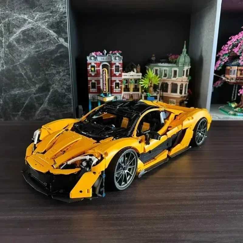 3893pcs Technical P1 Racing Car Building Blocks 1 8 Model Super Sports Bricks Toys For Boys Birthday Christmas Gifts Free shipping