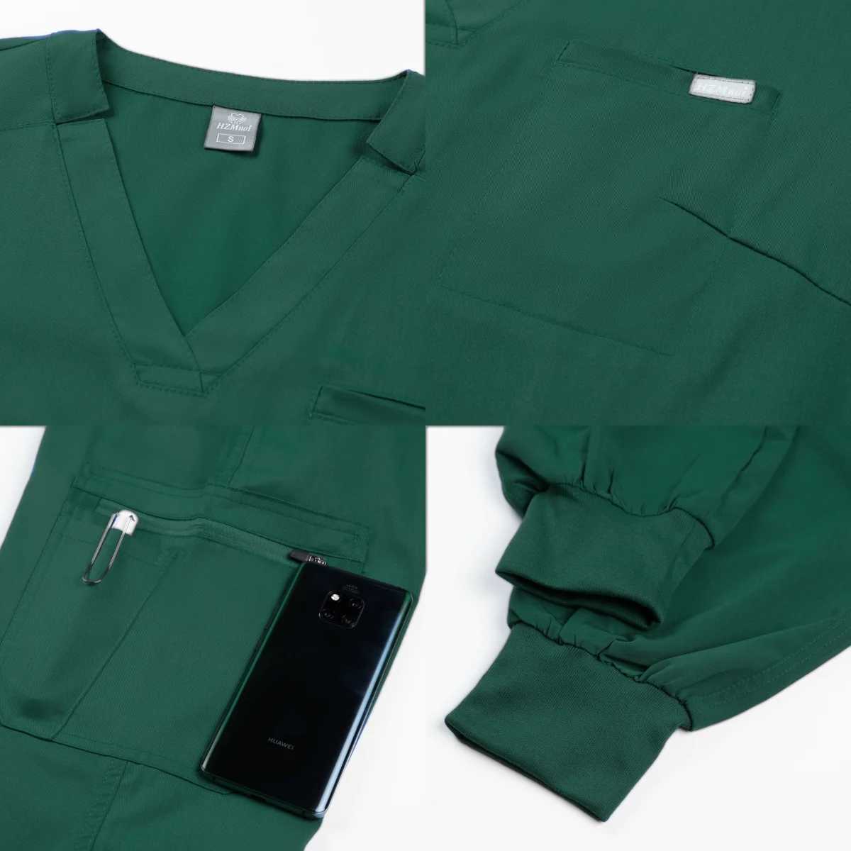 Multicolor Scrubs Uniform Short Slve Tops+Pants Nursing Uniform Women Pet Shop Doctor Scrub Medical Surgery Workwear Scrub Set X2505281