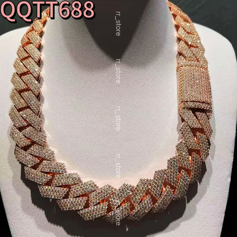 necklace moissanite chain designer jewelry necklace cuban link chain Iced Out Pass Diamond Tester vvs Moissanite Jewelry Necklace chains for men