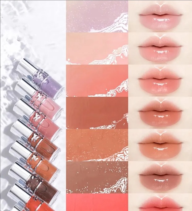 Clear 6ml Crystal Moisturizing Lip Oil Plumping 10 colors Lip Gloss Sexy Plump Lip Glow Oil Tinted Lip Plumper Lips Makeup