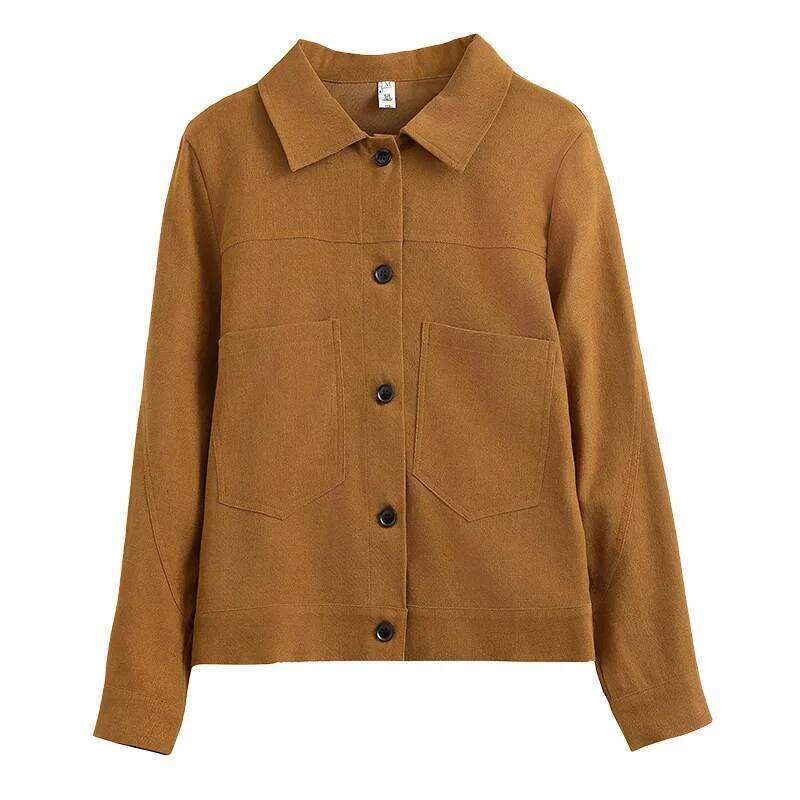 Women's Wear Casual Short Jacket Women's Spring Autumn New Style Turn-Down Collar Thin Model Popular Top Ladies' Outerwear Coat