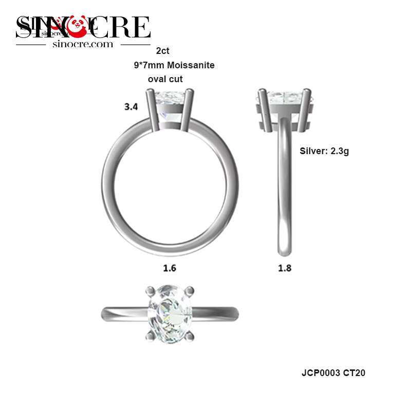 Classic 1ct 2ct 925 Sterling Silver D Vvs1 18k Emerald Cut Eternity Ring Moissanite Engagement Ring Emerald Cut for Men