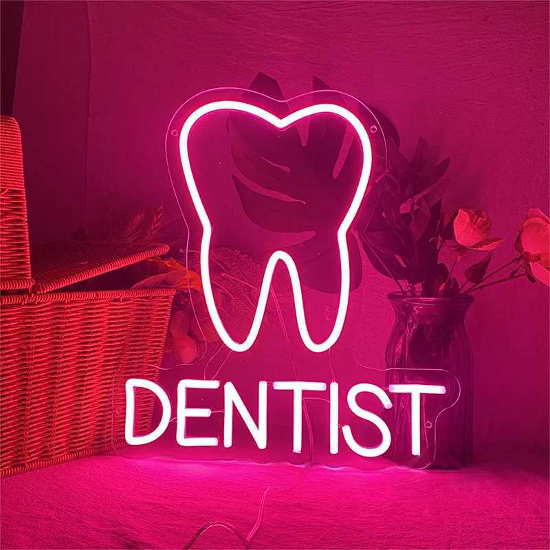Custom Dental Clinic LED Neon Sign Tooth Dentist Neon Light Salon Wall Decor Medicine Dental Office Decor Dentist Tooth Neon W250528
