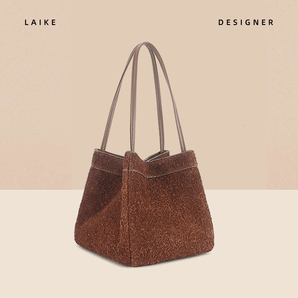 Autumn Winter New Women's Basket High-end Niche Style Xiangfei Velvet Shoulder Handbag Crossbody Bag