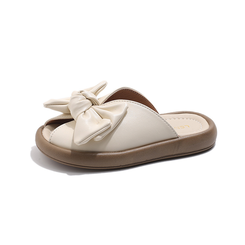 Toddler Girls Slippers Outdoors Big Bow Kids Princess Summer Littlesprouts Children Youth Flat Slippers Size US5.5C-US3Y L0679