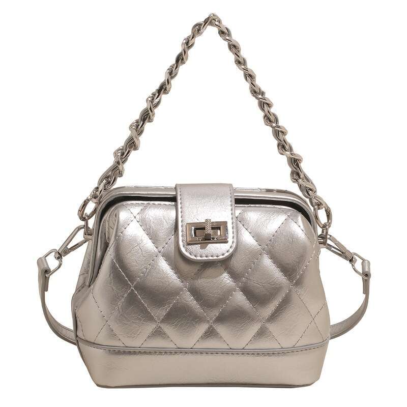 Women's handbag shoulder bag New Style Quilted Chain Shell Niche Versatile Office Commuter Elegant Crossbody Bag