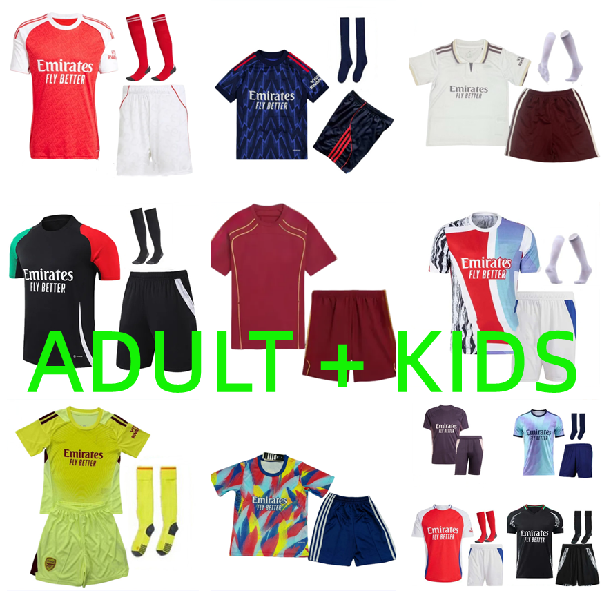 24 25 26 Trossard CALAFIORI SAKA soccer jerseyS 2025 2026 MARTINELLI ODEGAARD RICE SALIBA HAVERTZ G.JESUS arsenalfootball kits football shirt Adult Kids full kits