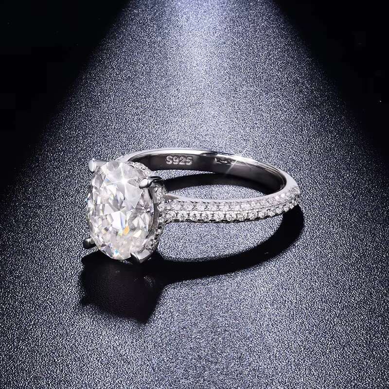 Hot Sell Moissanite Fashion Jewelry Ring 925 Sterling Silver Casual Rings for Ladies