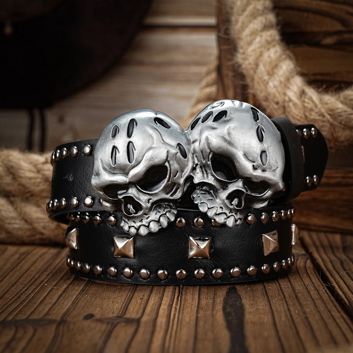 Skull and Cross Bone Pirate Halloween Costume Belt Many Options Vintage Goth Punk Belts Halloween 250523