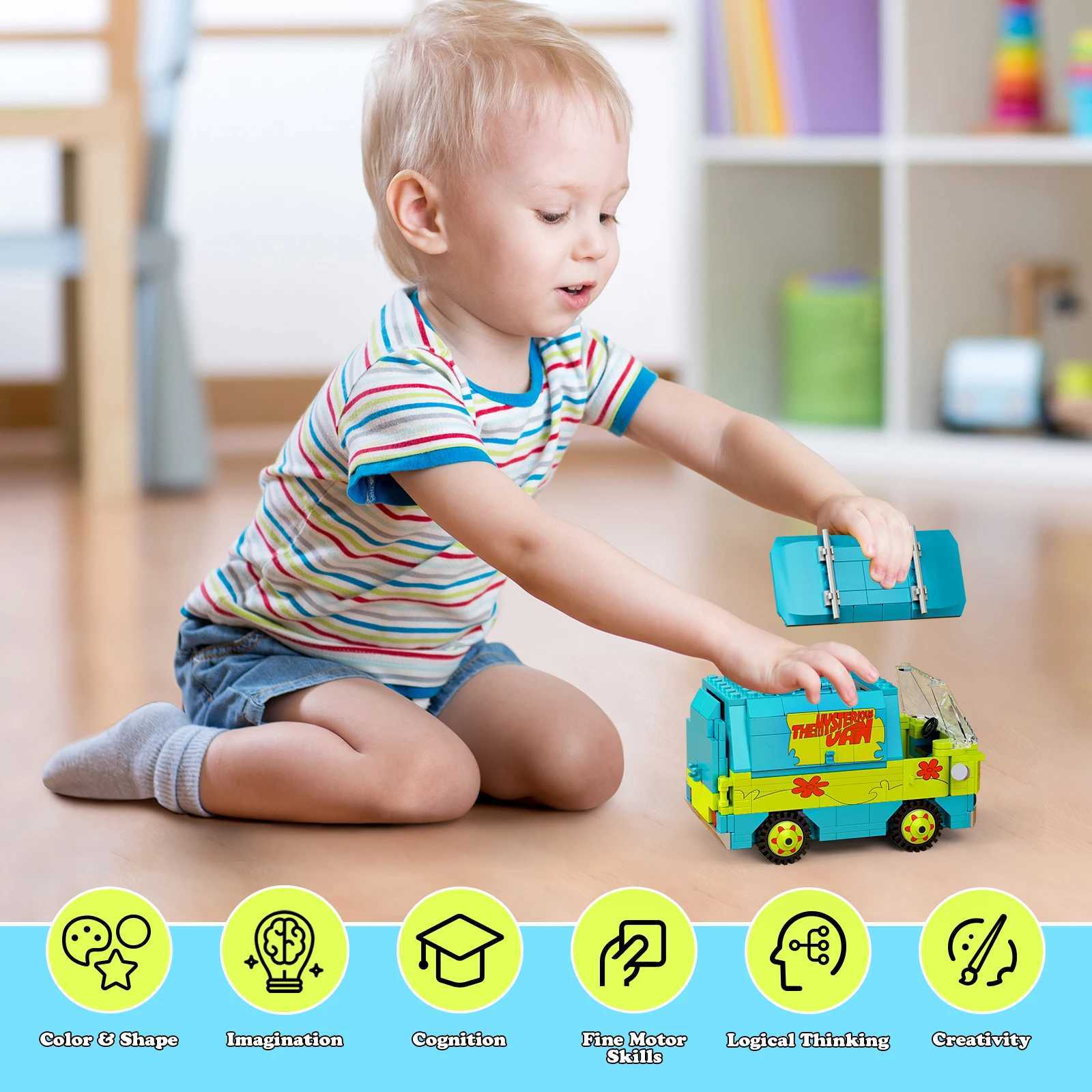 320PCS Mysteryed hine Car Model Kit Building Blocks Movie Scooed Doo Panel Van Vehicle Bricks Toys For Kids Gifts Z250528 Free shipping