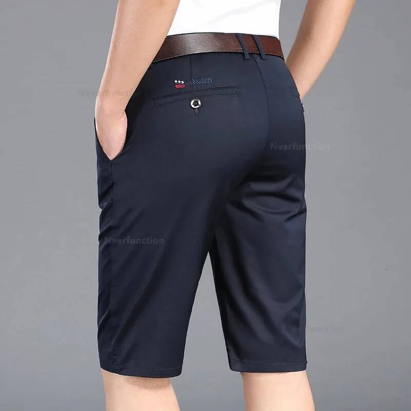 Men Summer New Knee Length Cotton Business Casual Pants Classic Brand Comfortable Clothing Shorts Male Boardshorts