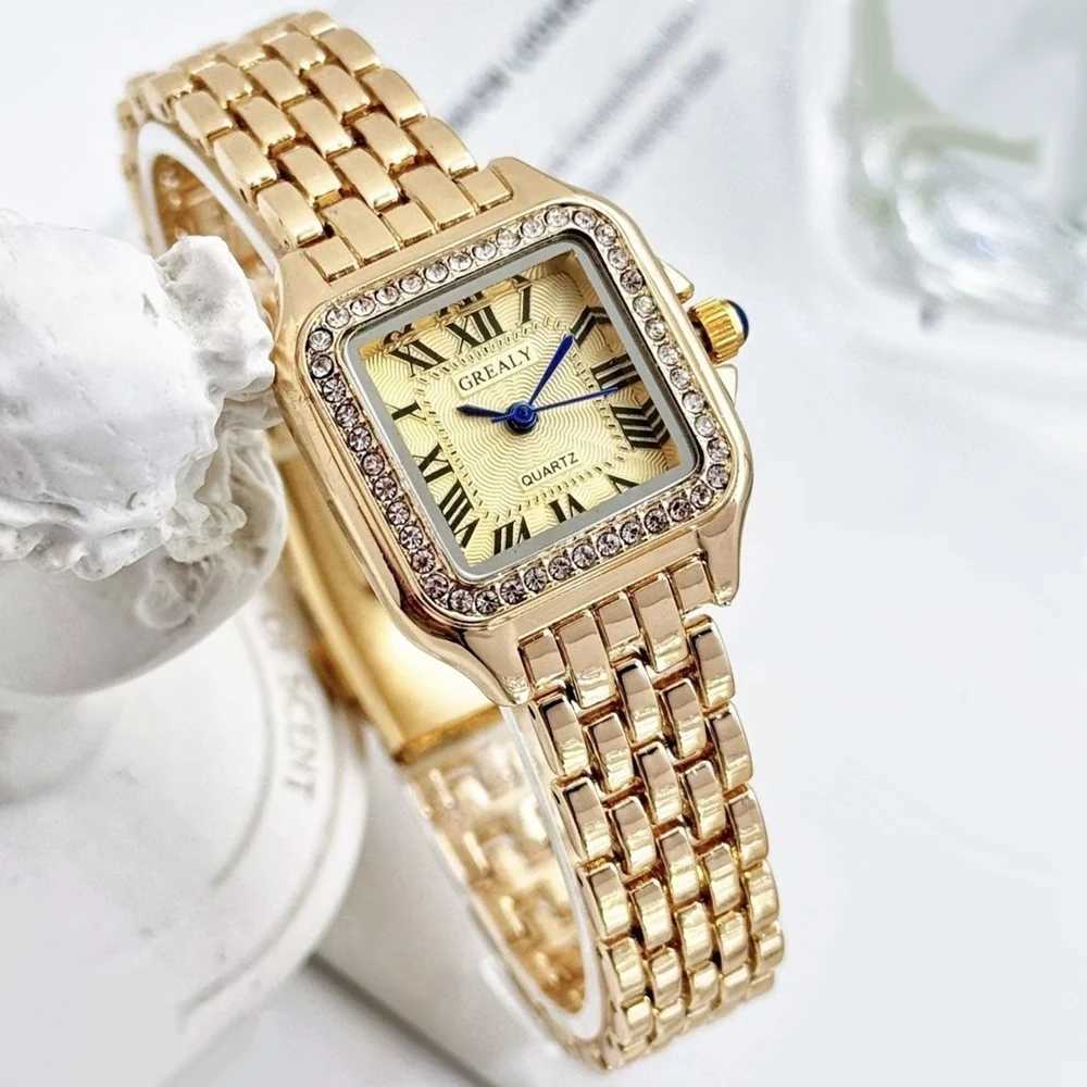 New Luxury Women Watch Fashion Square Wristwatch Casual Quartz Watch Simple Rhinestone Ladies Clock Relogio Feminino Woman Watch XJ250527