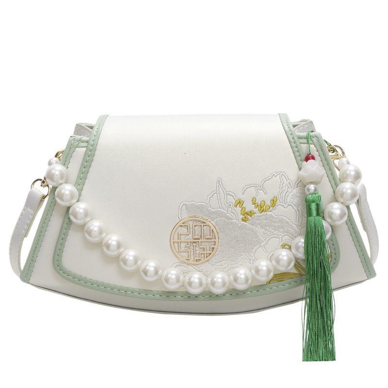 Women's Embroidered Handbag Free Shipping Designer Bag Vintage Water Reflecting Lotus Chinese Style Hanfu Qipao Shoulder Bag Beaded Handbag Cross