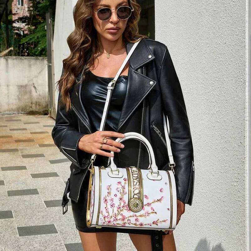 2025 Ladies Hand Classic Geometric Pattern Large-Capacity Pillow Handbags Women's Totes Microfiber Messenger Shoulder Bag
