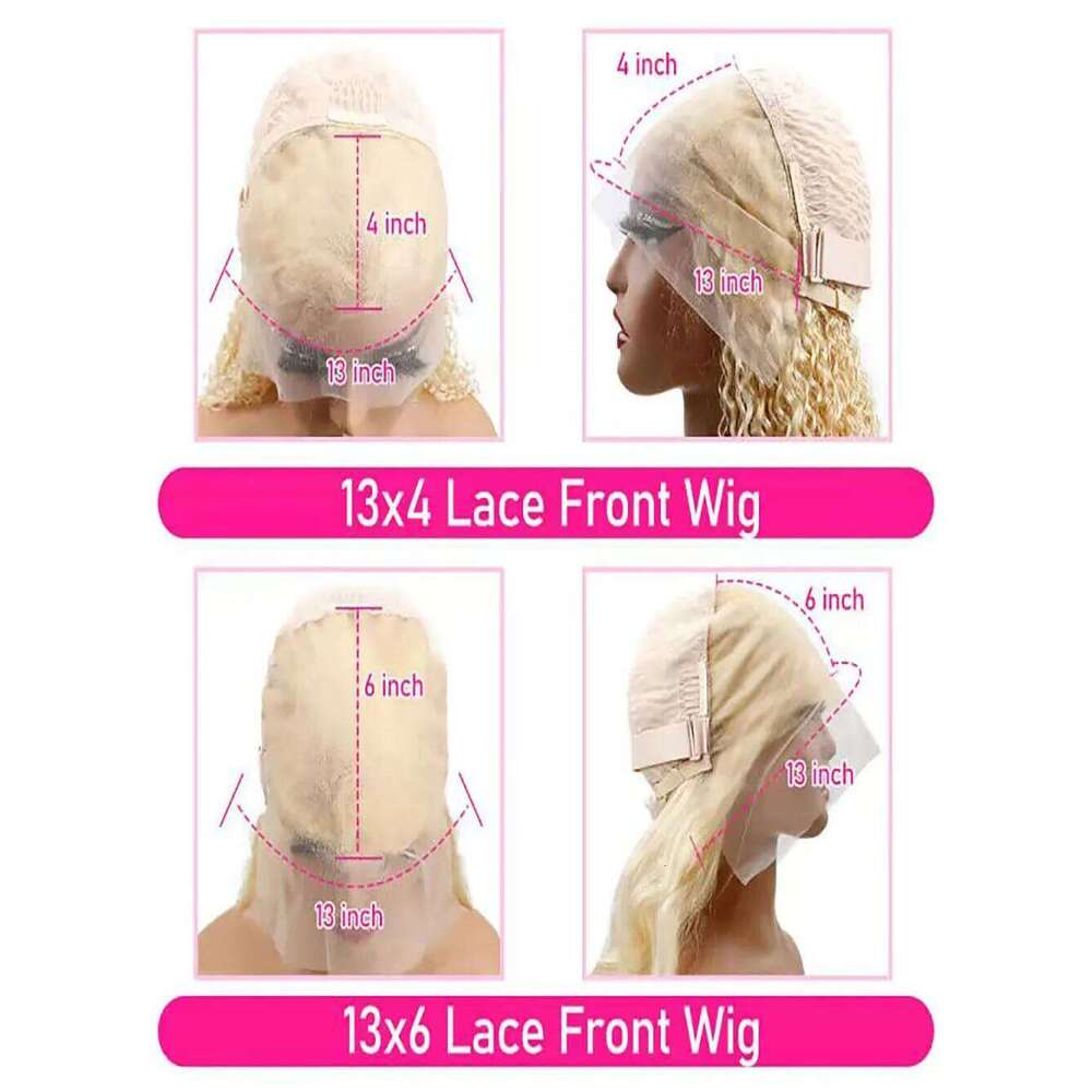40 50 inches 613 Blonde Straight 13x4 13x6 HD Lace Pre-Plucked Brazilian Frontal Wigs 100% Human Hair Front wig For Women
