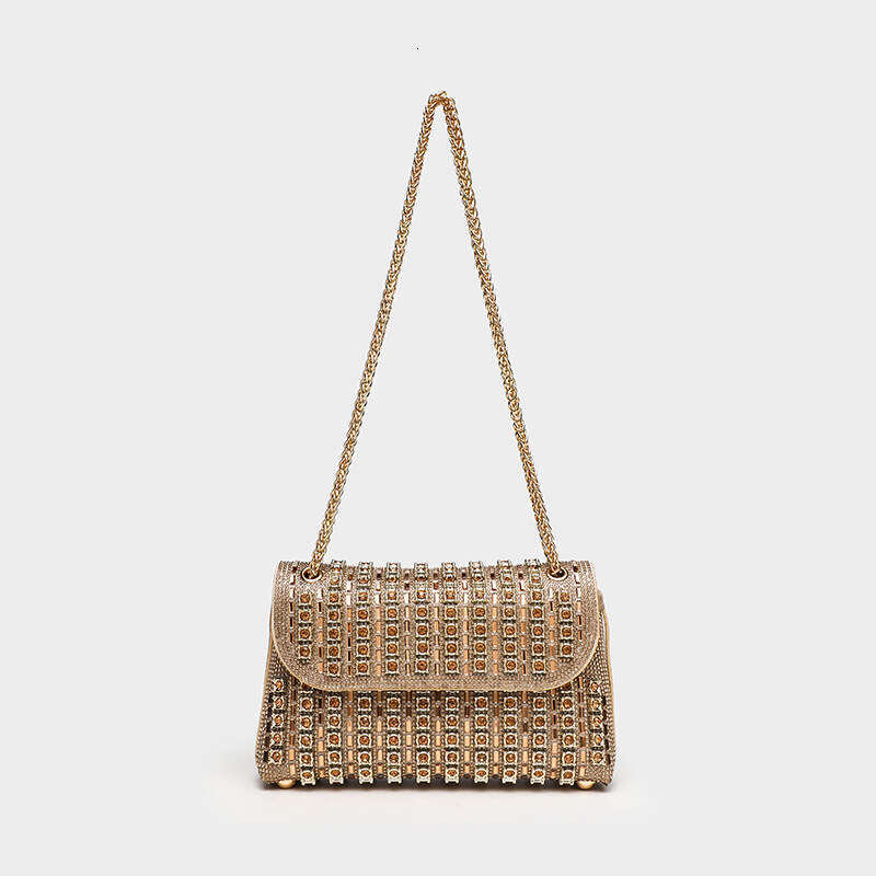 2025 Spring New Versatile Fashion Silver Rhinestone Shoulder Crossbody Handbag Inlaid Bag