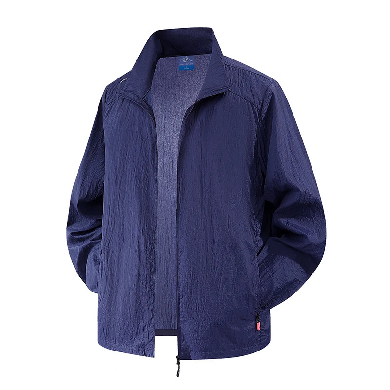 Mens UPF 50 Light Jacket Full Zip Sun Protection Coats Long Sleeve Sun Shirts for Men Hiking Fishing Zip Pockets 250520
