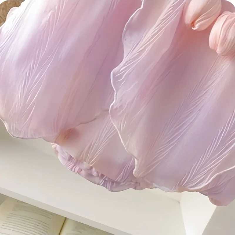Adorable Baby Girls Tulip Decor Inspired Iridescent Halter Sling Princess Romper Dress Soft and Soft for 0 - 2 Y girls dress X250528