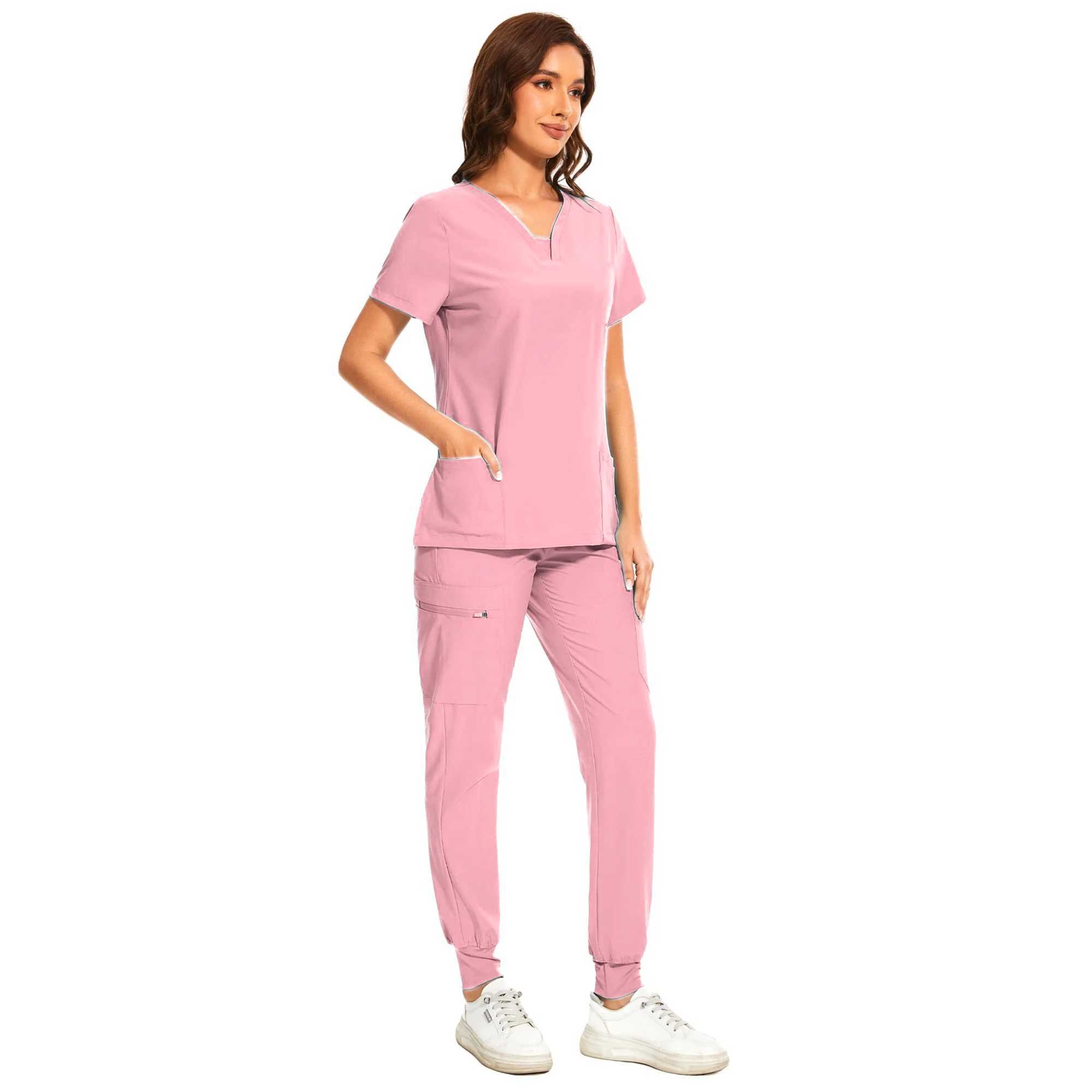 Two-piece Scrubs Oversize Medic Care Uniform Scrub Anti Wrinkle Stretch Fabric Hospital Uniform Nursing Medical Scrub Set X250528