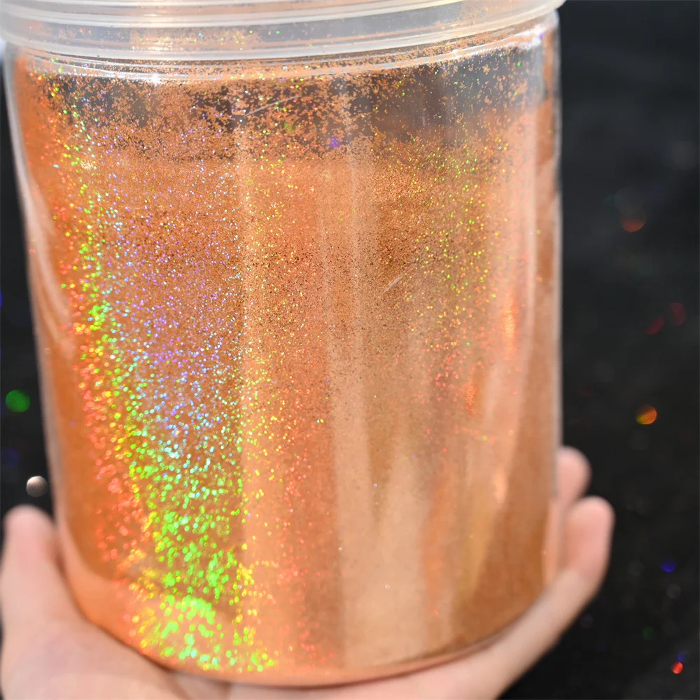50g/Bag 0.2mm Holographic Laser Silver Glitter Powder 1/128 Manicure Shiny Sparkle Chrome Pigment Dust UV Gel Nail Art Glitters 250523
