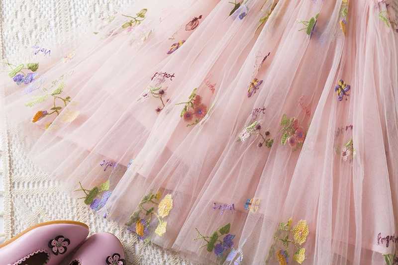 Baby Girls Summer Fashion Dress Holiday Girls Suspender Puffy Mesh Clothes Children Flower Wear Princess Embroidery Tulle Dress X250528
