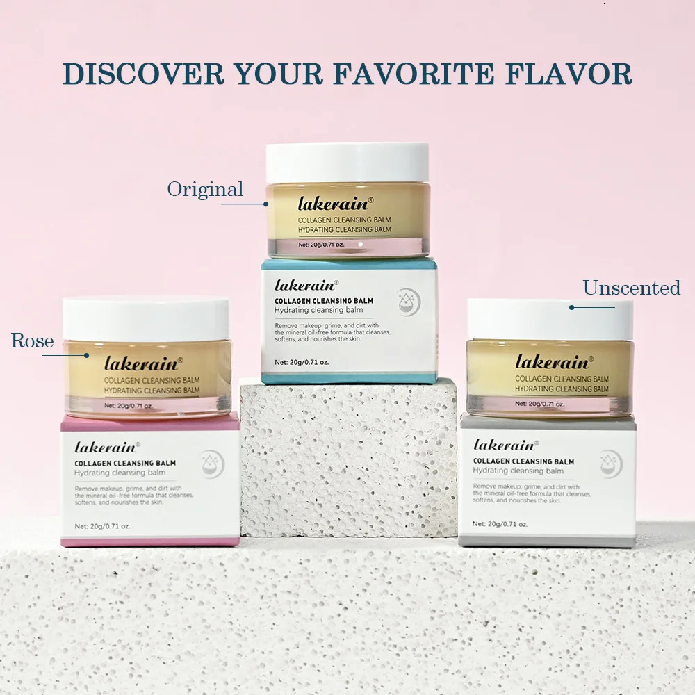 Rose Flavor Collagen Cleansing Balm Nourishing Cream Makeup Remover Mild Non-irritating Non-greasy Cleansing Balm 250522