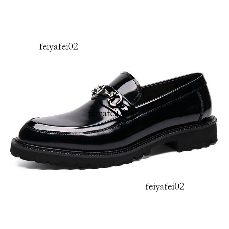 Designer shoes HPIOPL Slip-On 5507 Ma Jie Buckle Loafers Polished Men's Leather Shoes 69