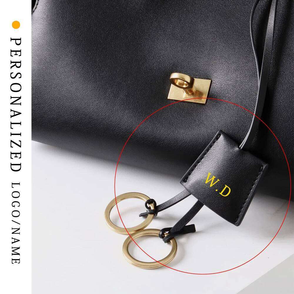 Design Bag New Genuine Leather Capacity Women's Dark Motorcycle Tote Large Square Buckle Underarm Bag Multi-Pocket Women Brand Bag