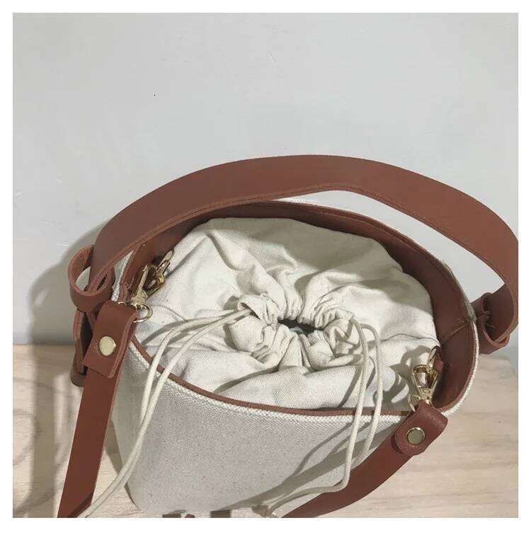 Canvas Bucket for Women's Crossbody Bags Beach Handbag small Korean style female Shoulder Messenger Bag new Totes bolsa