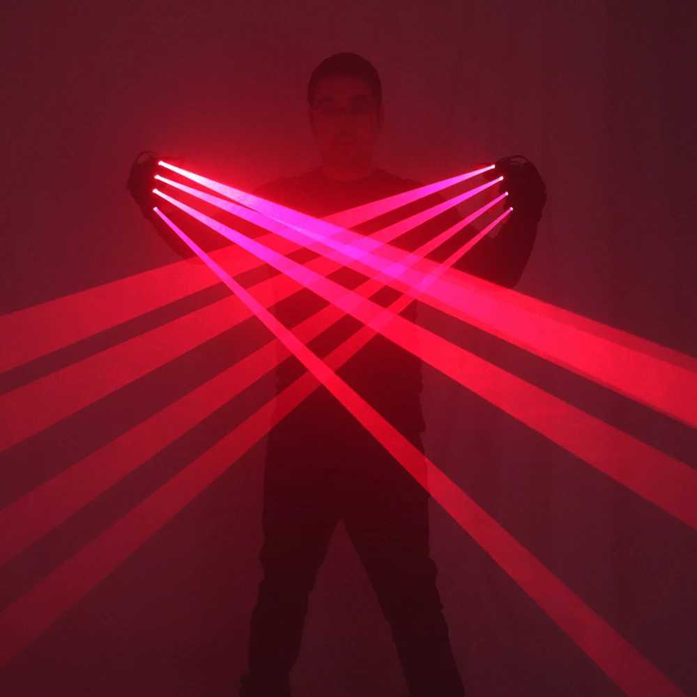 Single point Big Beam Laser Red Laser Gloves Coarse Beam Laser Cannon Light Dress Up LED Robot Suit Palm Light For DJ Club W250528