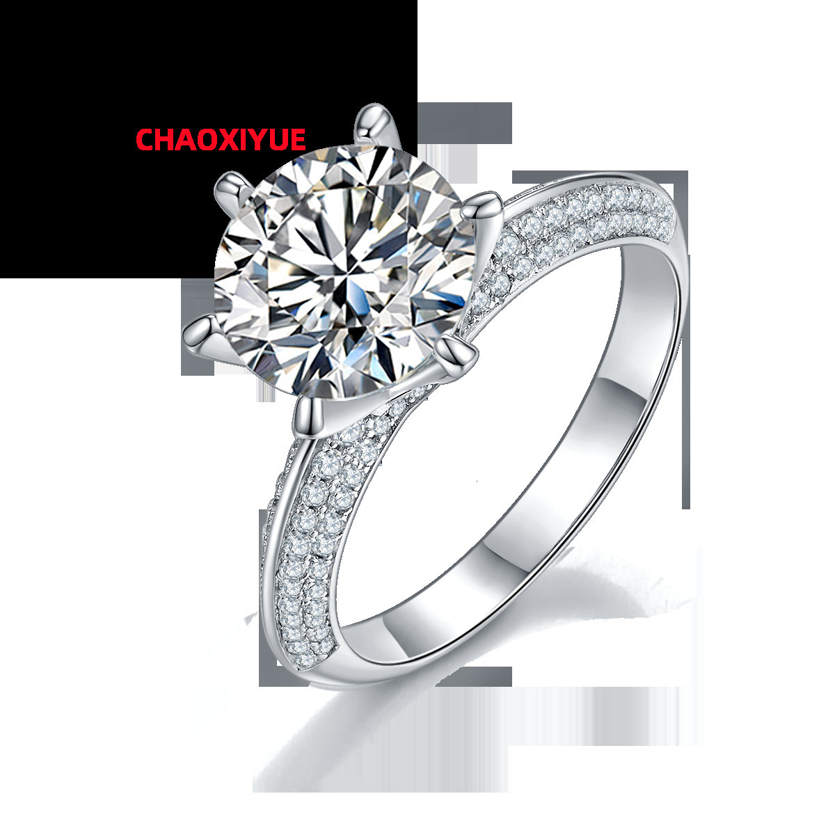 New Arrival 3 Ct Moissanite D VVS 925 Sterling Silver Jewelry 18K Gold Plated Ring for Women Wedding Bands Engagement Rings