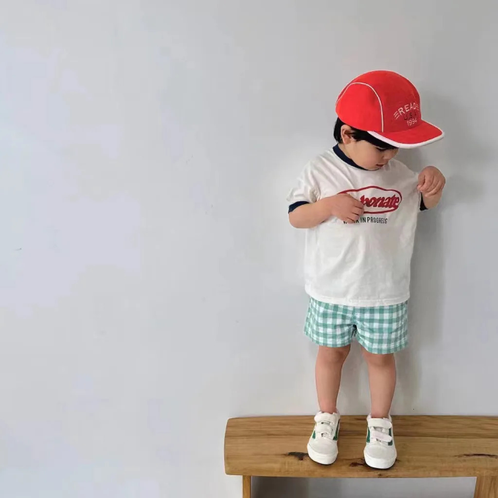 Fashion Letter Print Baby Short Sleeve T Shirts Infant Casual Tops Children Loose Tee Toddler Boy Girl Summer Shirt 250528
