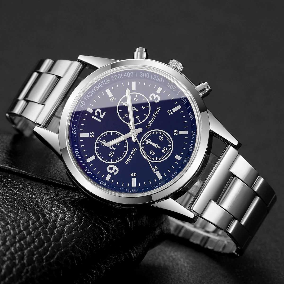 Fashion Men Business Quartz Watch Luxury Silvery Strap Wristwatch Mens Watch(Without Box) XJ250527