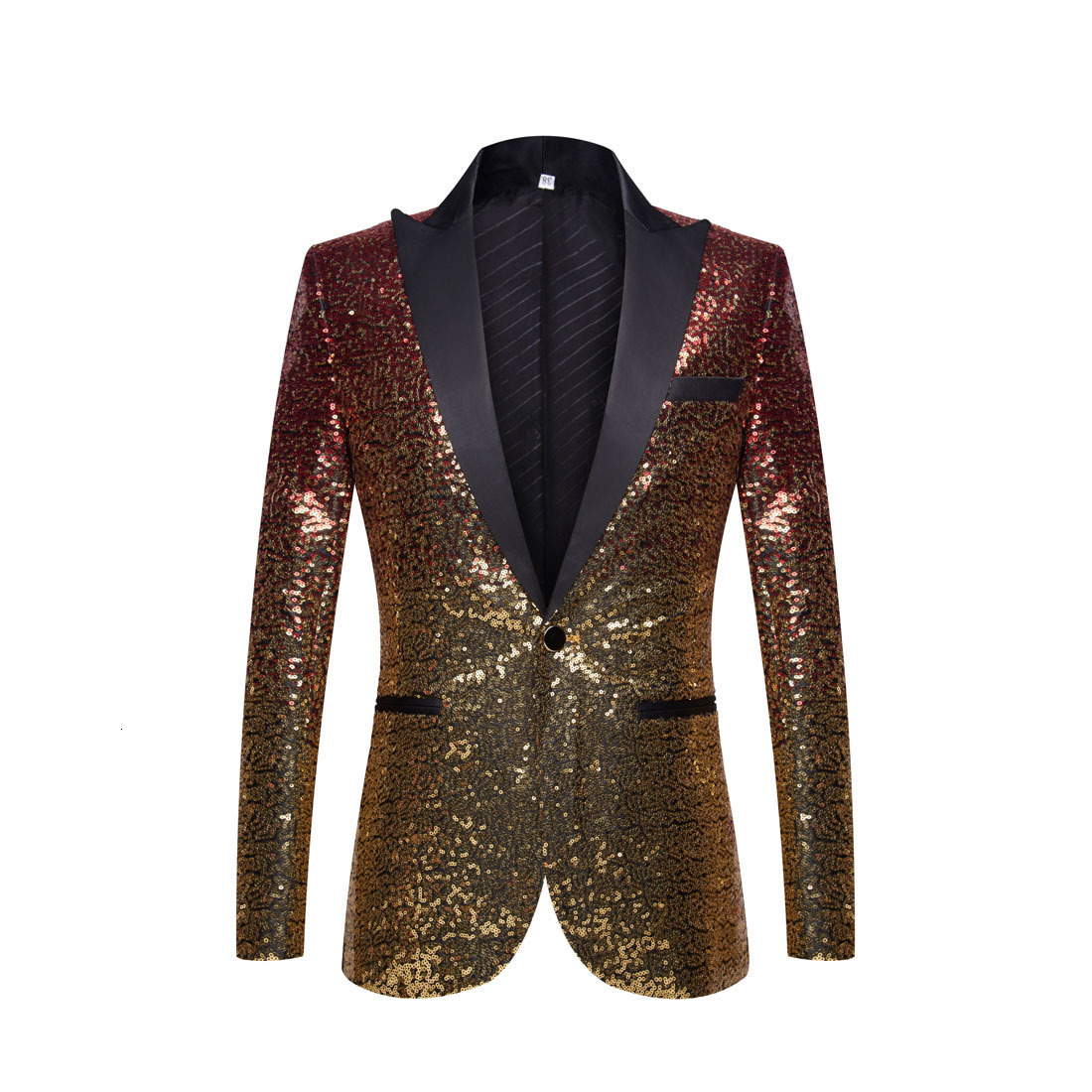 Men's Suits Blazers Discoloration Sequin Shawl Collar Tuxedo Men Wedding Groom Singer Prom Glitter Jacket DJ Club Stage 221124