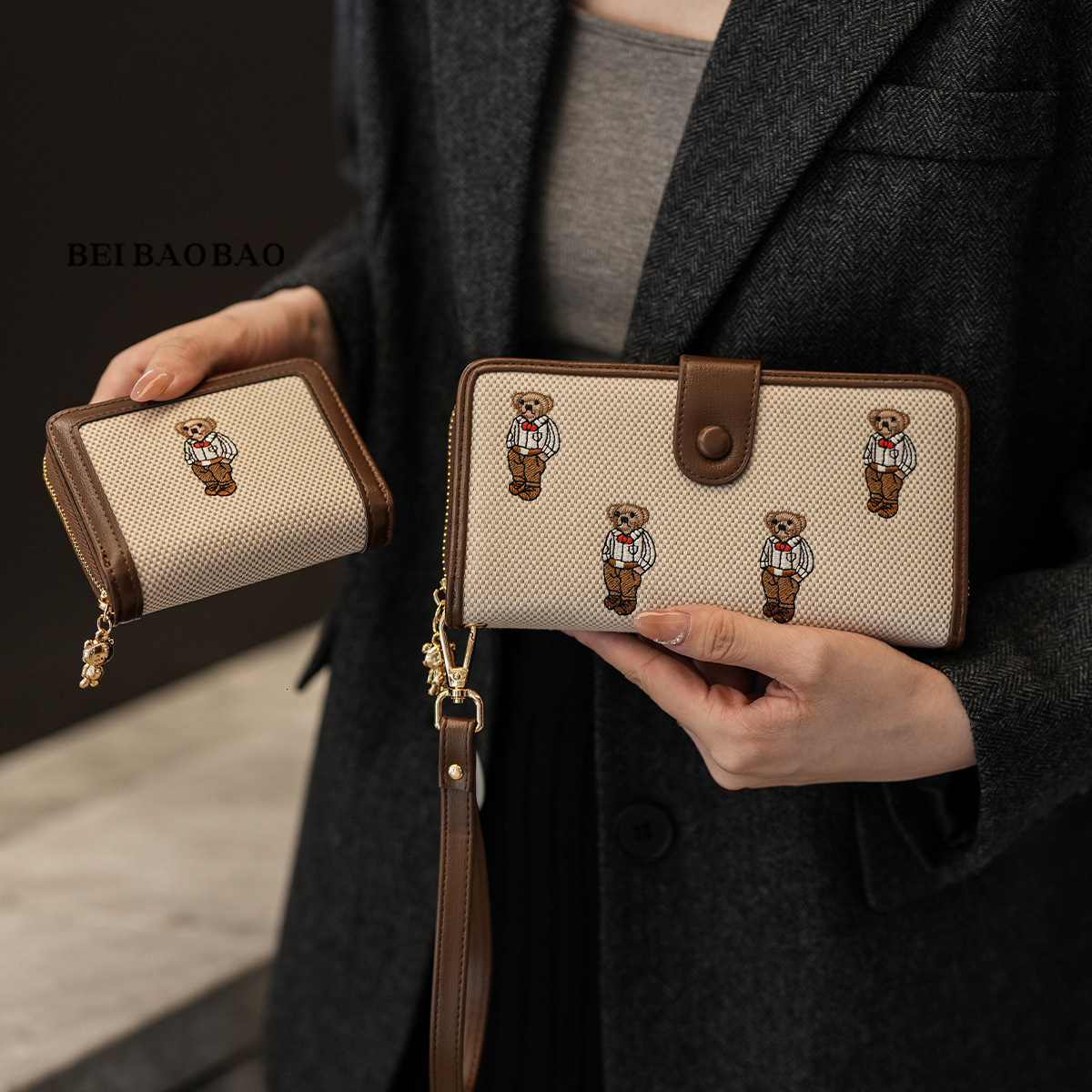 Free Shipping Designer Wallet 2025 New Long Women's Handbag Mini Cute Coin Purse Cartoon Fashion Key Bag