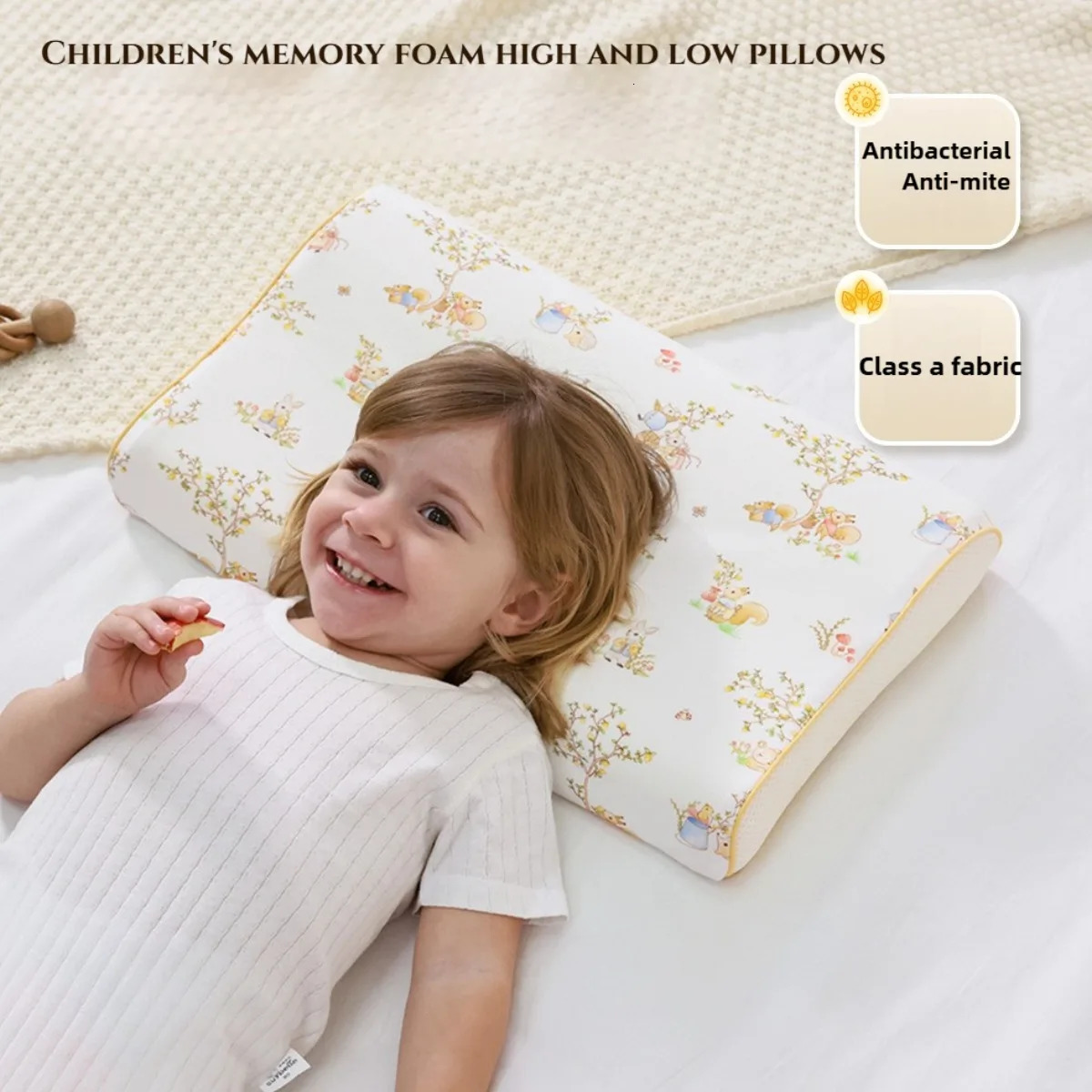 Mother Kids Pillow Baby Memory Foam Children Pillows Breathable Slow Rebound Head Support Baby Stuff Nursing Pillow Bebe Bedding 250527
