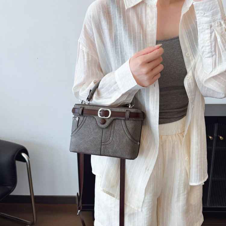Luxury Brand Designer Bag Denim Color Blocking Popular Casual 2025 New Item Niche High-End Women's Fashion Versatile Shoulder Bag