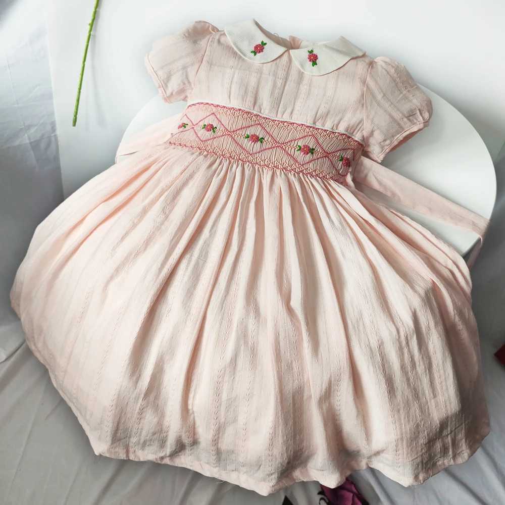 Baby Girls Vestidos Toddler Smocking Dresses For Girl Handmade Smocked Dress Summer Boutique Children Cotton Clothes X250528