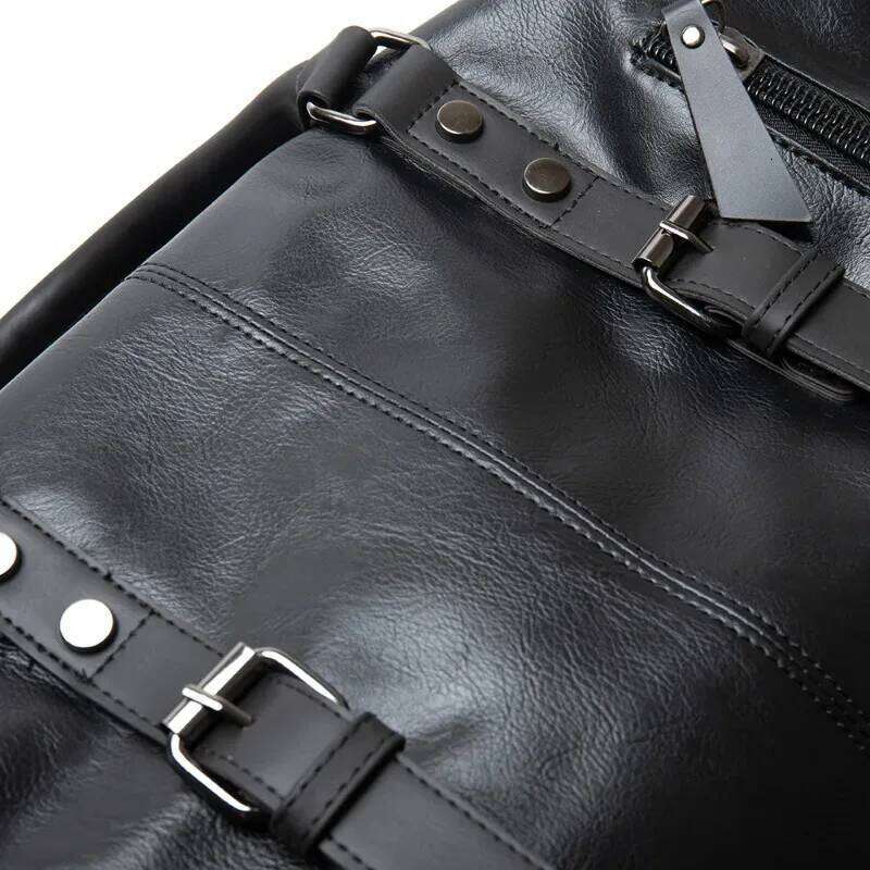 2025 New Men Travel Totes Crossbody Shoulder Bags Large Capacity Handbag Fashion Top-Handle Waterproof PU Leather Laptop Bag