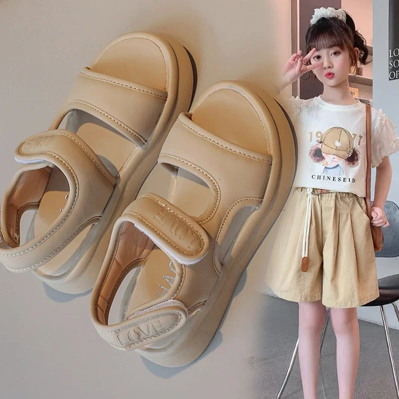 Summer Style Fashionable Comfortable Casual and Cute Girls Shoes Wear-resistant Non-slip Soft-soled Toe Sandals 250528