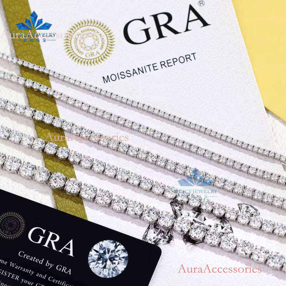 FANCY Sterling Sier Tennis VVS D Moissanite Gold Plated Dia Fine Jewelry Men/Women Bracelet Stylish Iced Gift