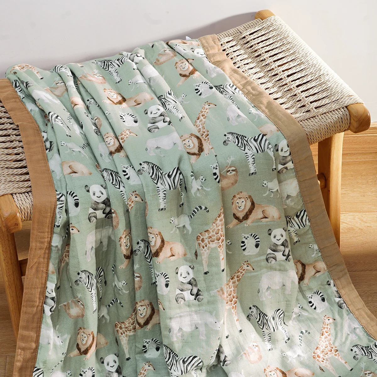 Kangobaby #My Soft Life# 4 Layers Premier Bamboo Cotton Baby Muslin Swaddle Blanket Breathable born Quilt Size 120x110cm 250527