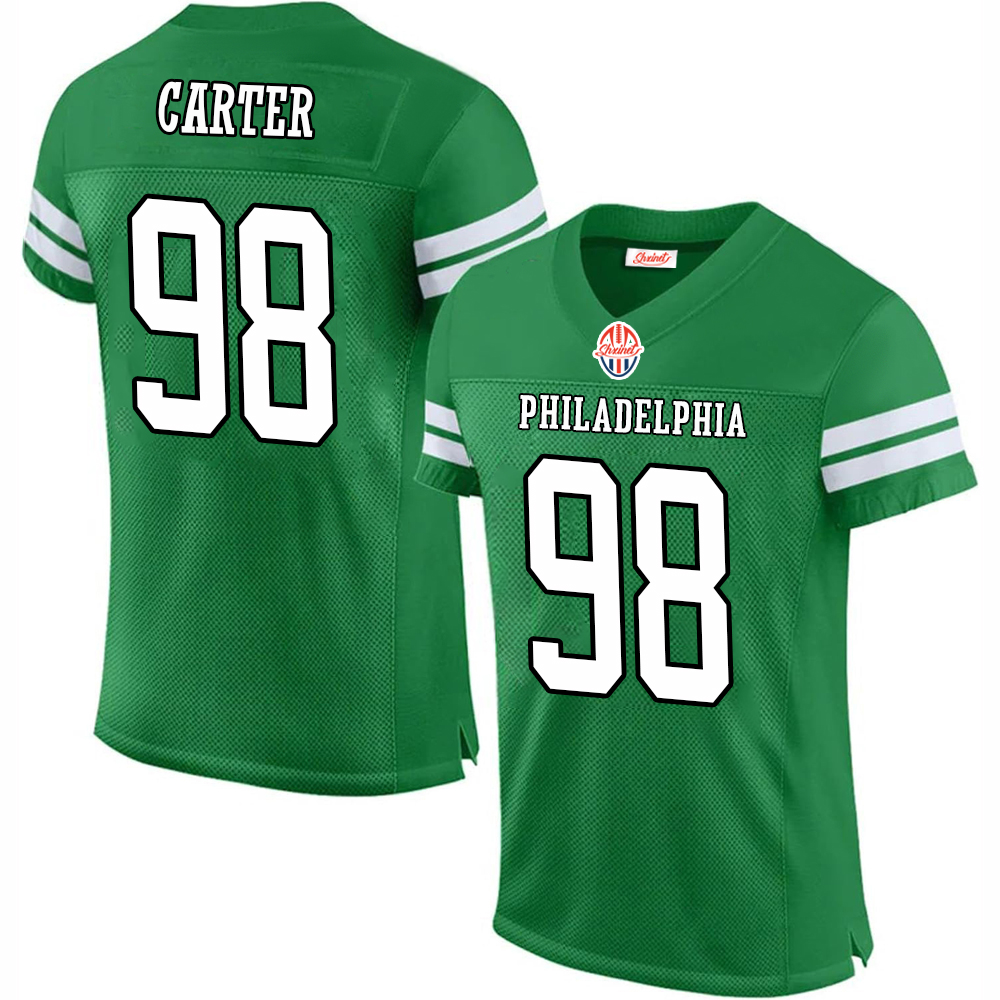 Brown DeVonta Carter White Men Women Youth with Super Bowl Embroidered Letter Number Design