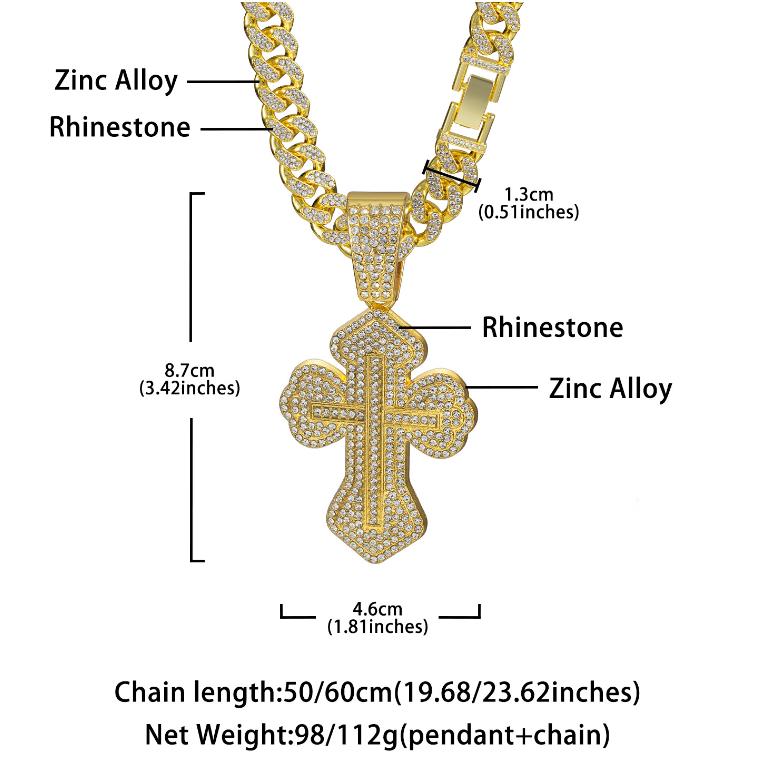 Versatile Chic Cross Necklace: Premium Craftsmanship Ideal for Any Occasion