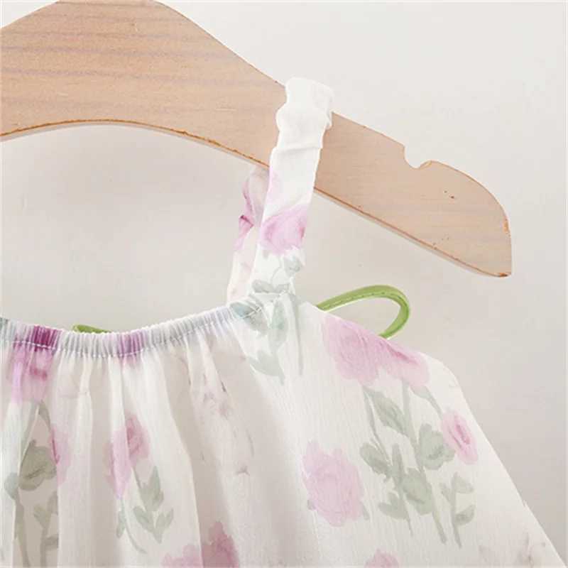 0-4 Years Old Adorable Children Summer Thin Soft Clothing Baby Girl Suspender Dress Sweet Flowers Toddlers Costume Kids Dresses X250528