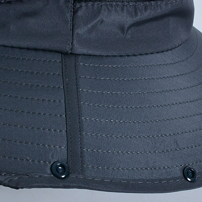 Xinbaoguan 100% Polyester Mens Summer Outdoor Big brim Neck Protection Sun Protection Hat Fishermans Hat 250523